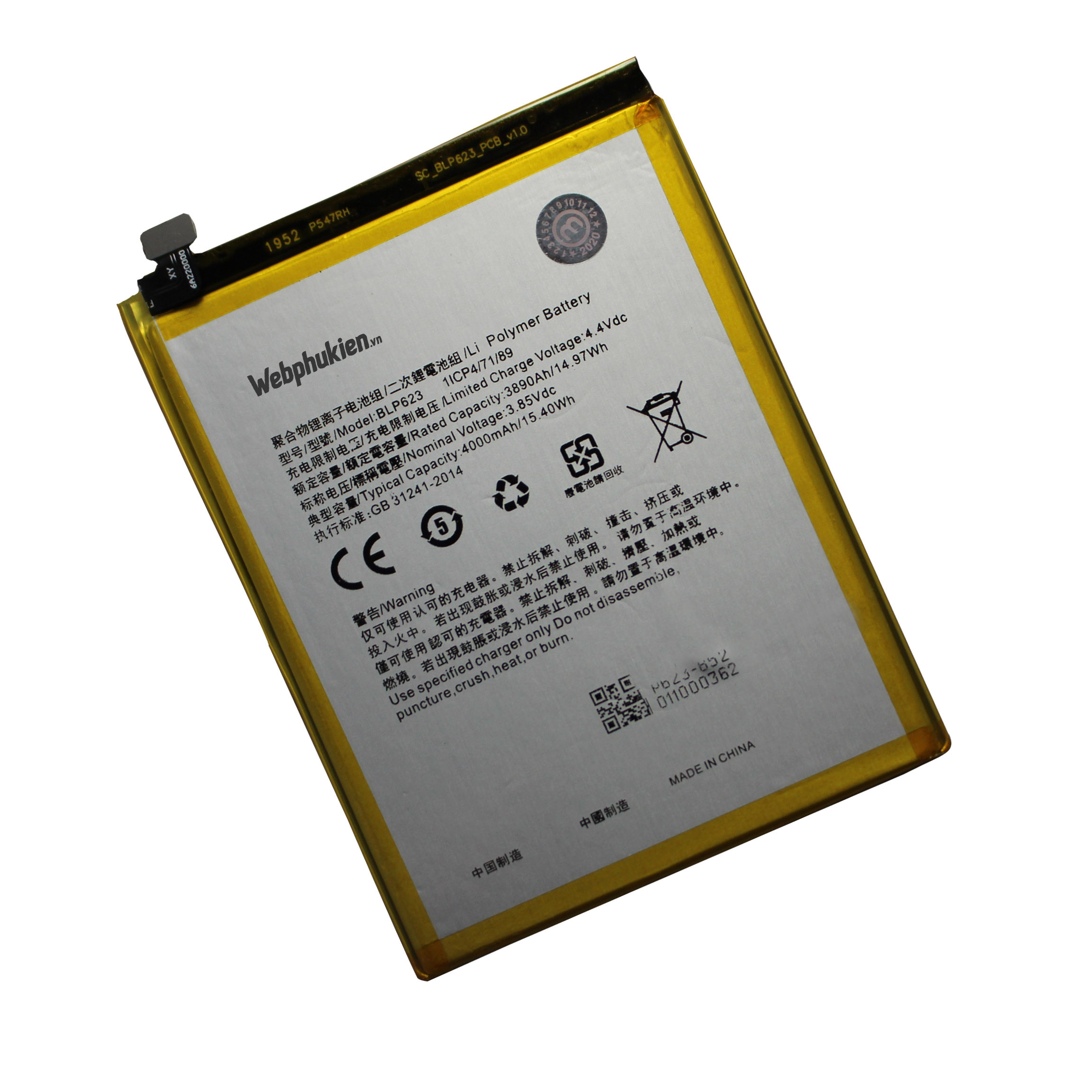 Pin Oppo R9s Plus, F3 Plus BLP623 4000mAh Original Battery